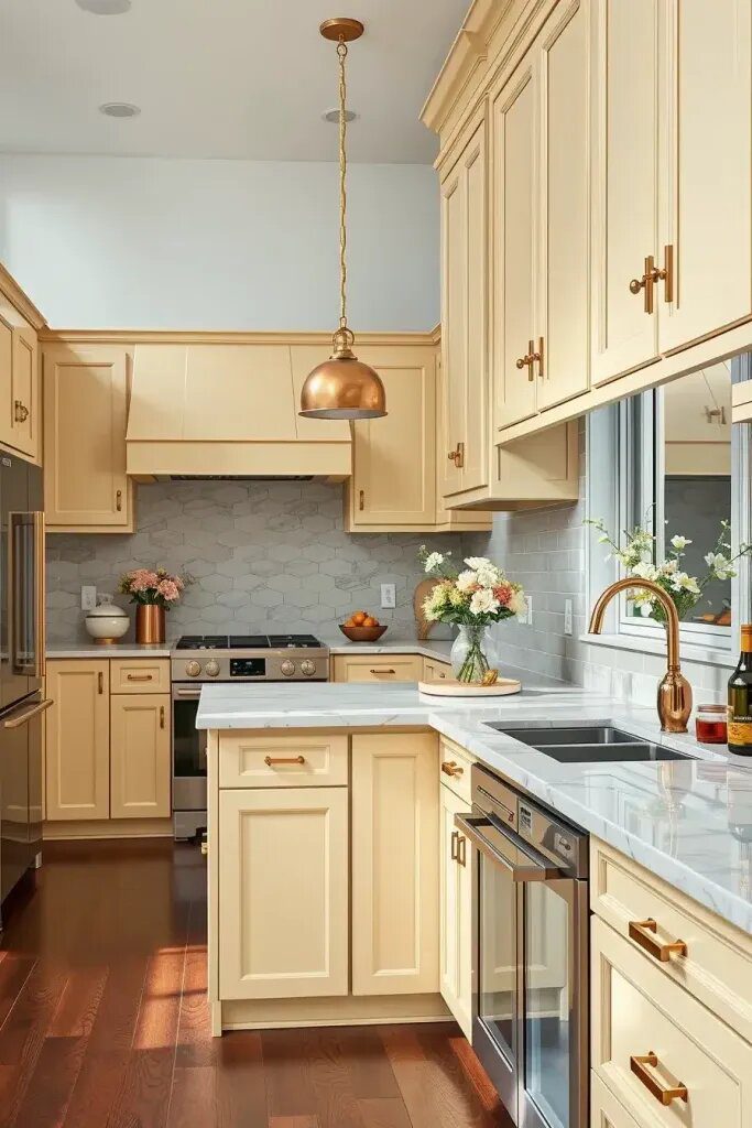 Pairing Sunny Butter Yellow With Brass And Copper