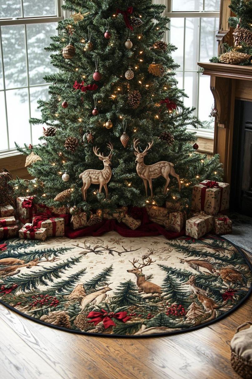 14. Woodland-Themed Tree Skirt Ideas - photo 3