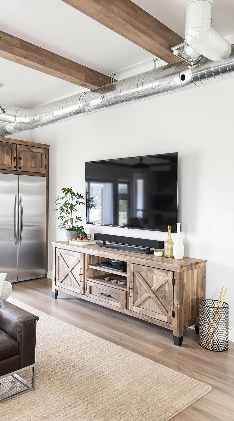 13. Rustic Wood TV Console - photo 2