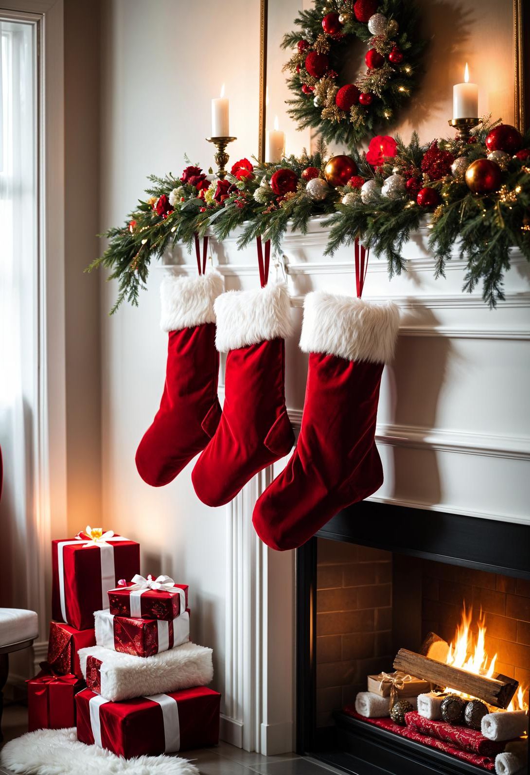 3. Festive Red Velvet Stockings - photo 3