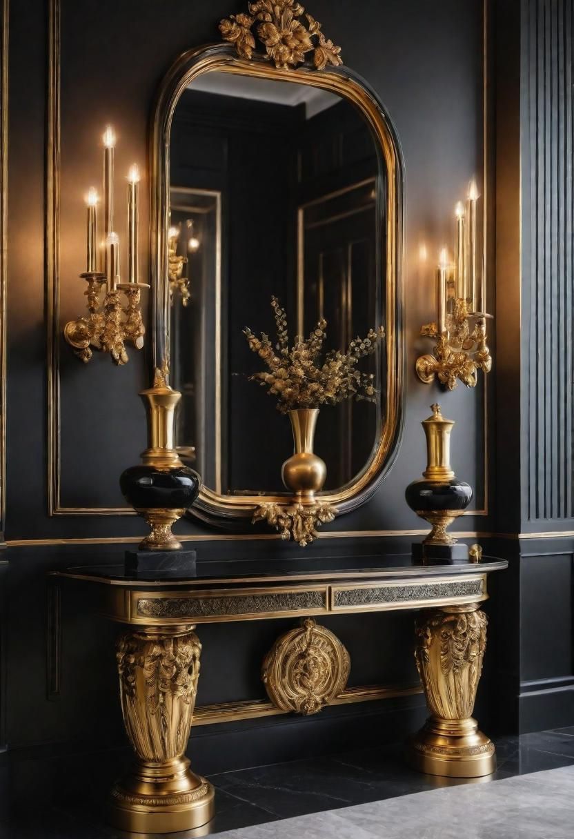 22. Black & Gold Entryway Elegance - photo 2