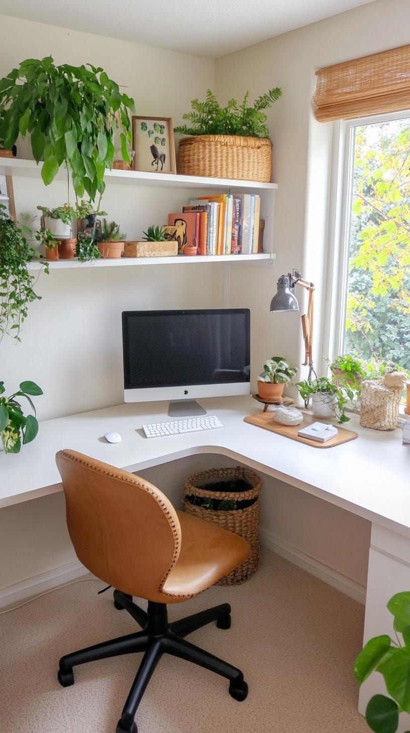 1. Cozy Corner Nook with L-Shaped Desk - photo 2