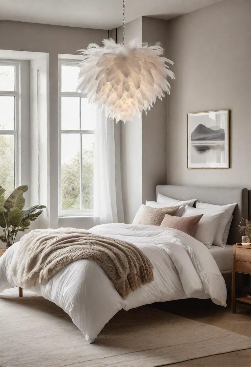 33. Glamorous Feather Pendant Light Ideas
