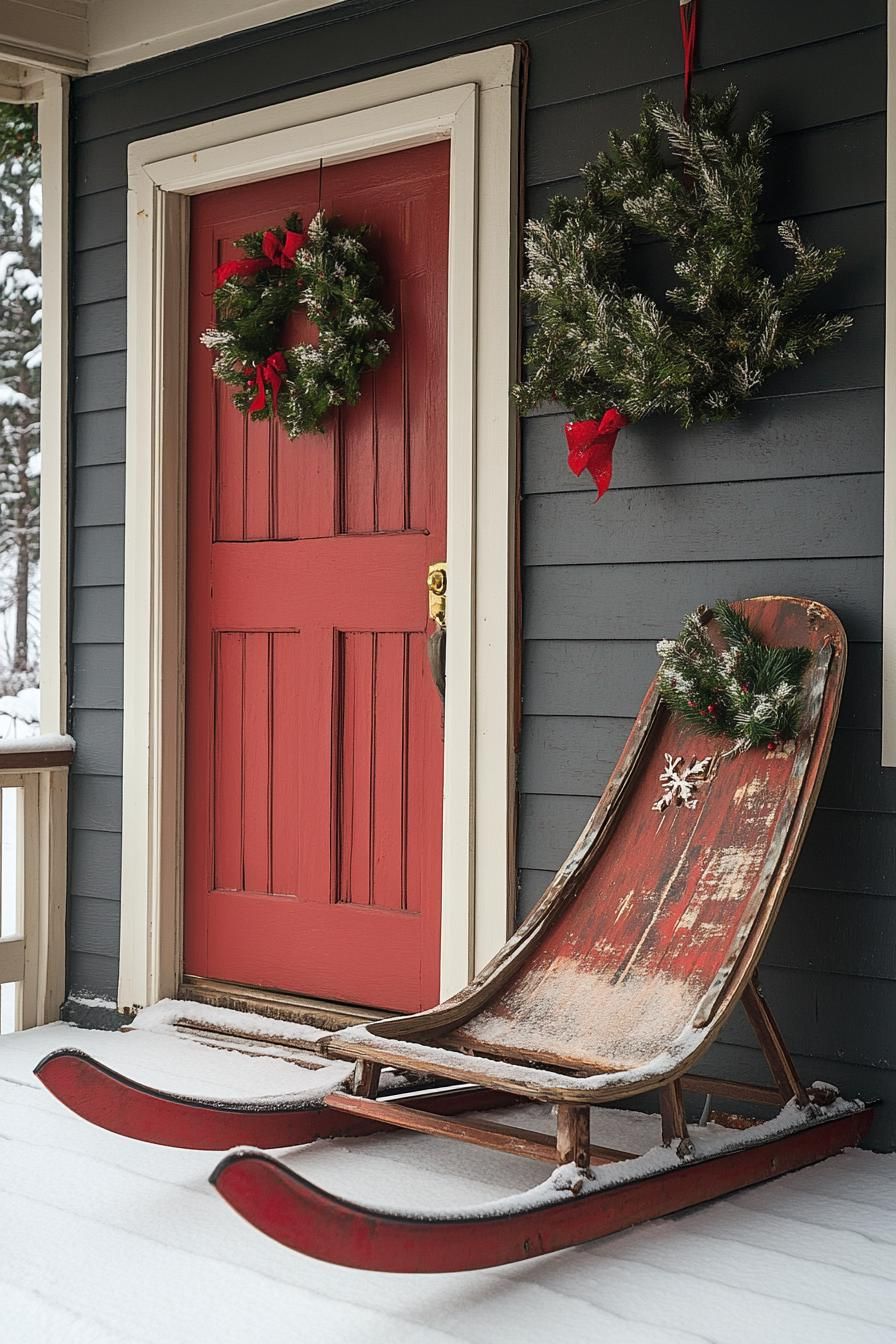 7. Vintage Sled Wall Display - photo 2