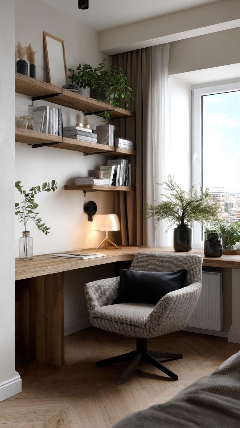 1. Cozy Corner Nook with L-Shaped Desk - photo 3