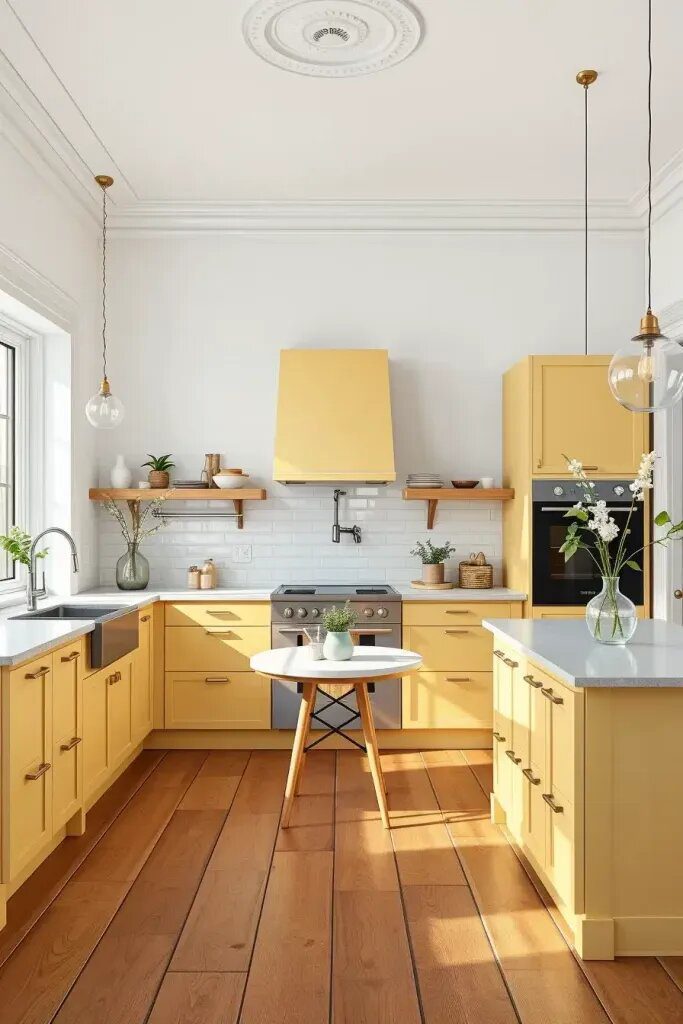 Yellow Cabinetry for Scandinavian Style Kitchens