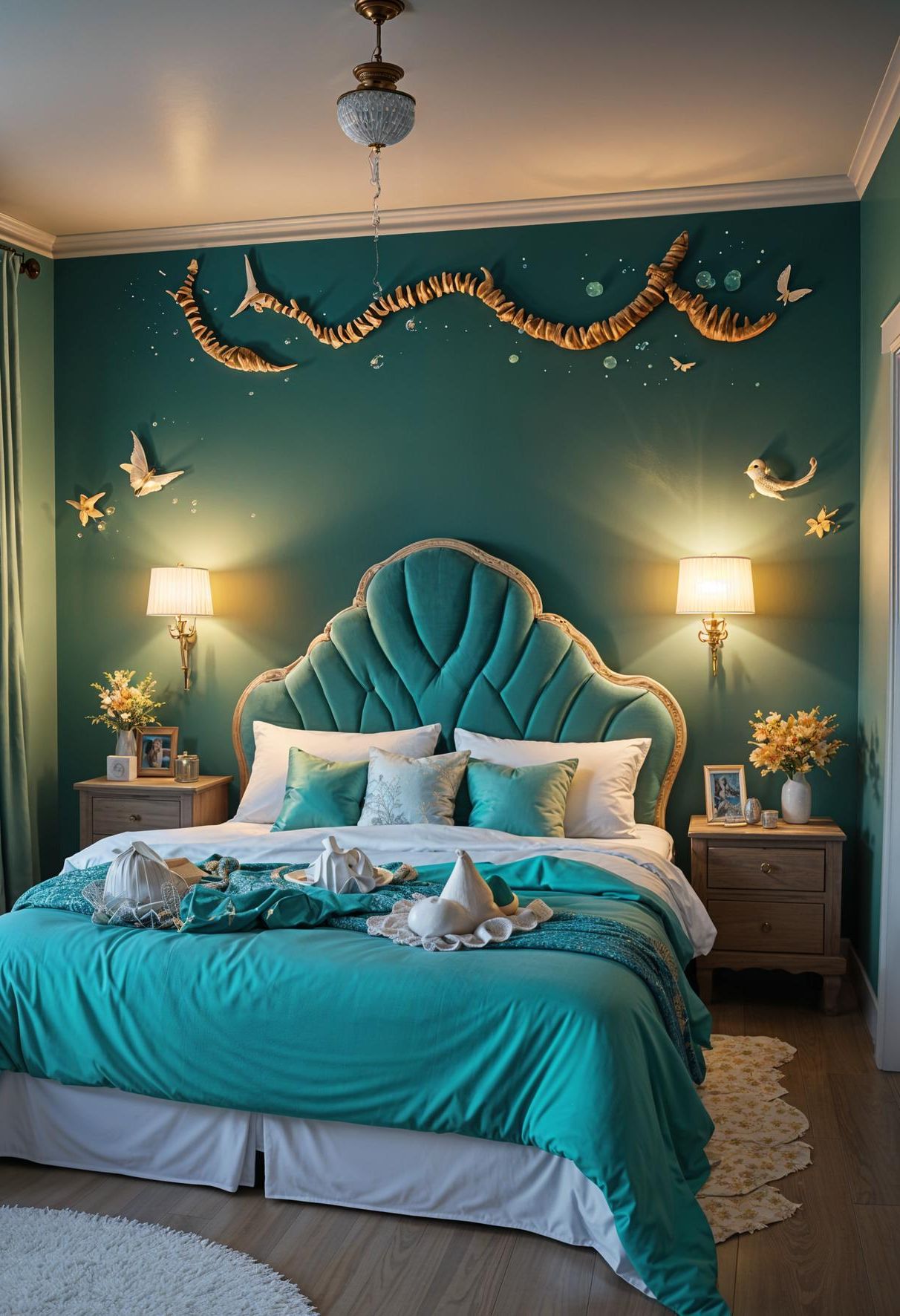 15. Aquatic-Themed Bedroom for Teens
