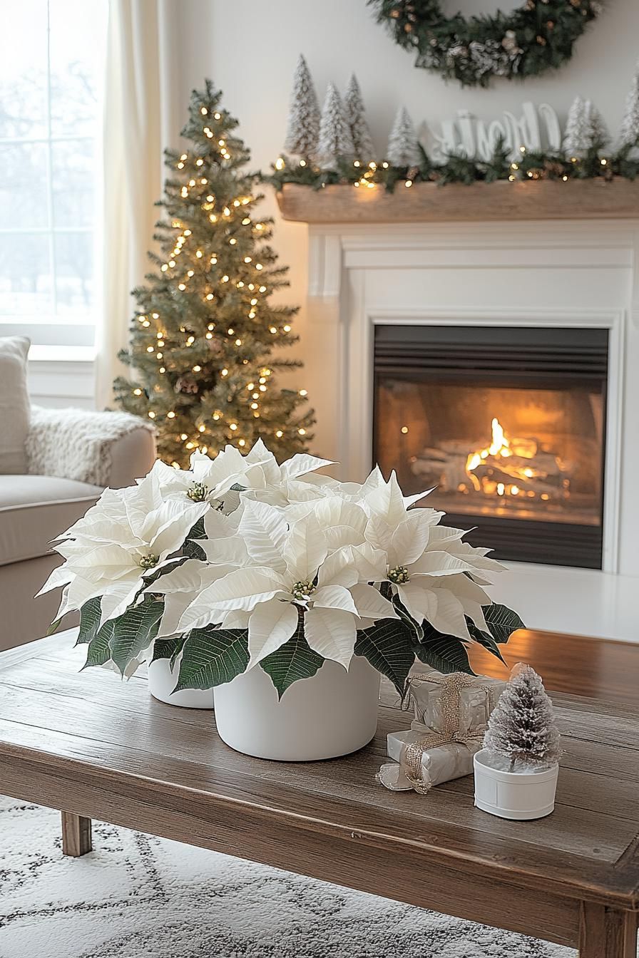 11. Styling White Poinsettias for Winter - photo 2