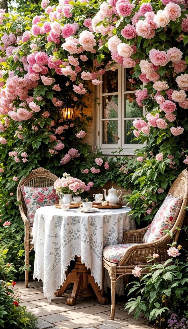 24. A Lace-Trimmed Tea Spot in the Garden - photo 3