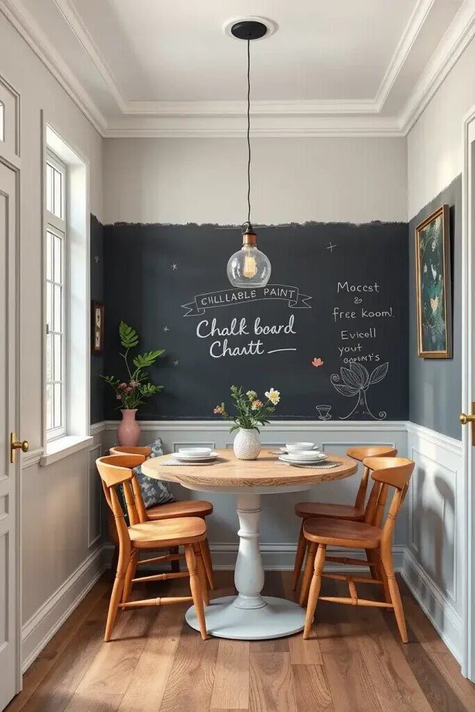 Chalkboard Paint Walls for Menus and Notes