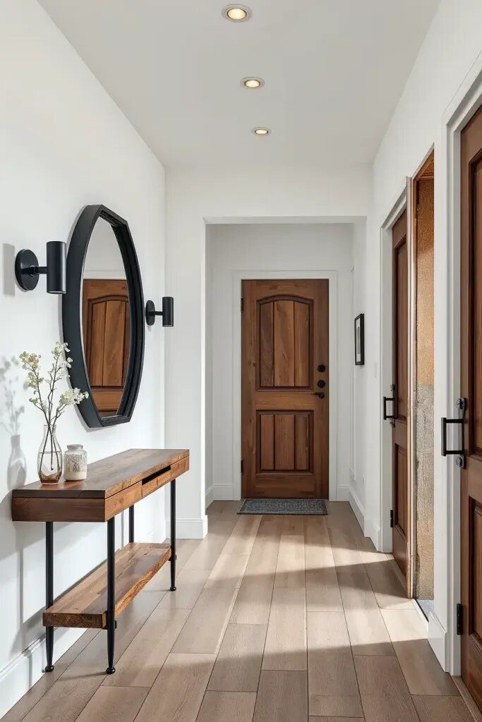 Matte Black Fixtures for Rustic Warmth