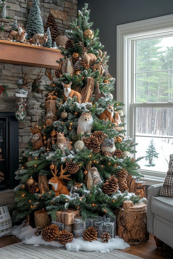 6. Woodland Cabin Tree Theme