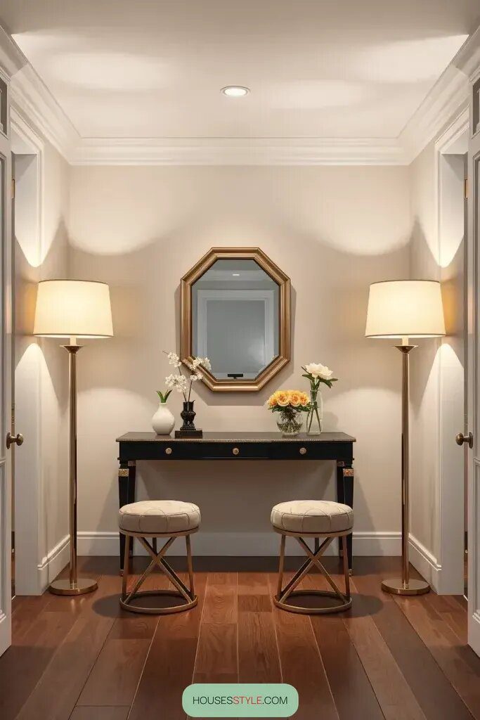 Using Symmetry to Balance Entryway Furniture