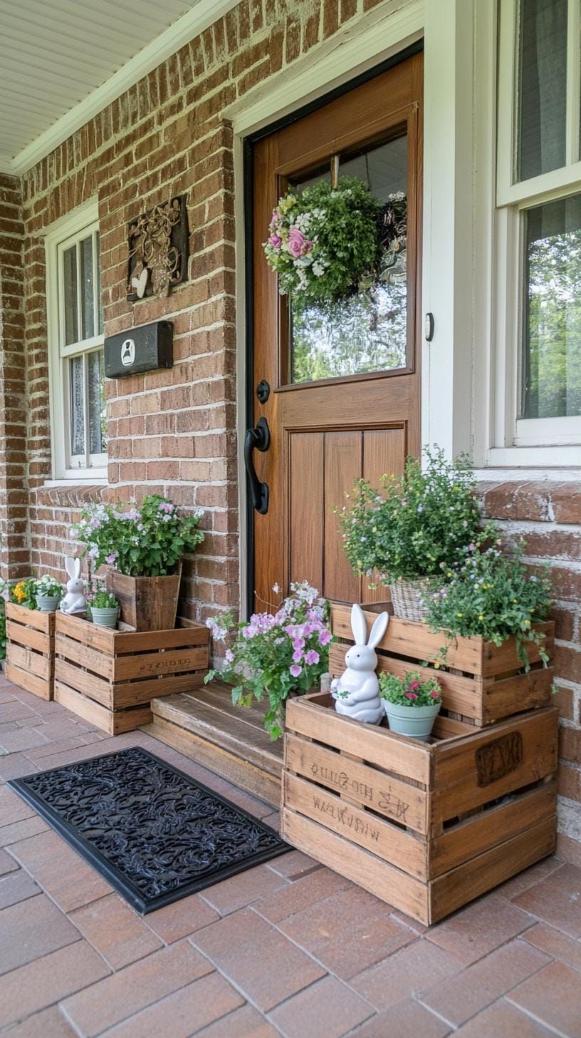 7. Whimsical Easter Porch Display - photo 2