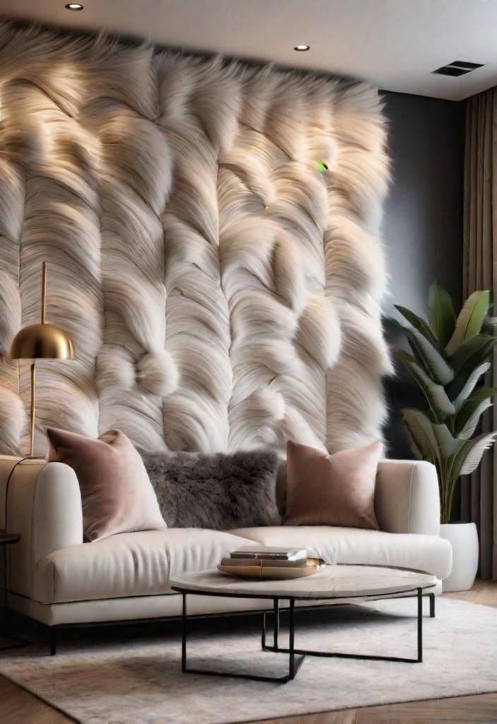 23. Cozy Faux Fur Wall