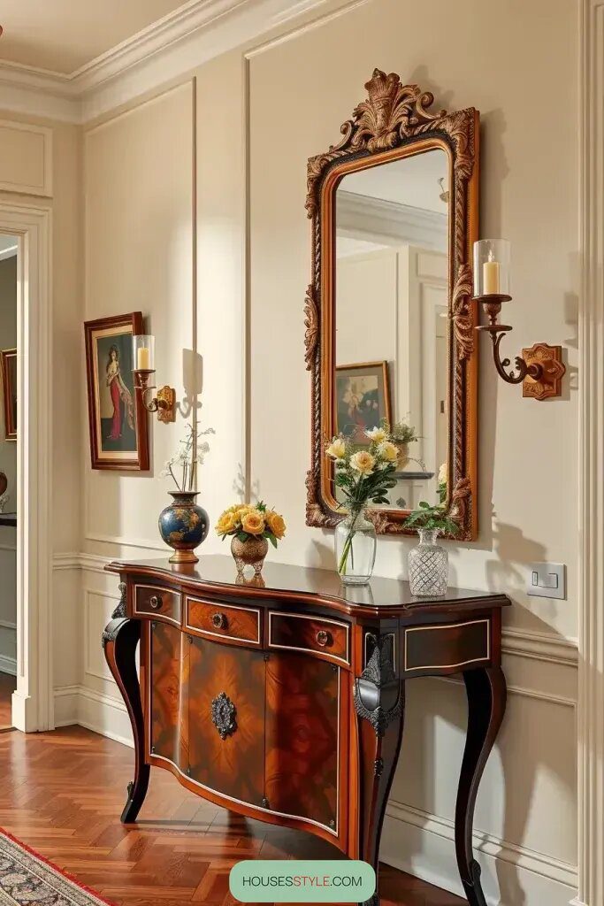 Polished Wood for a Classic Hallway