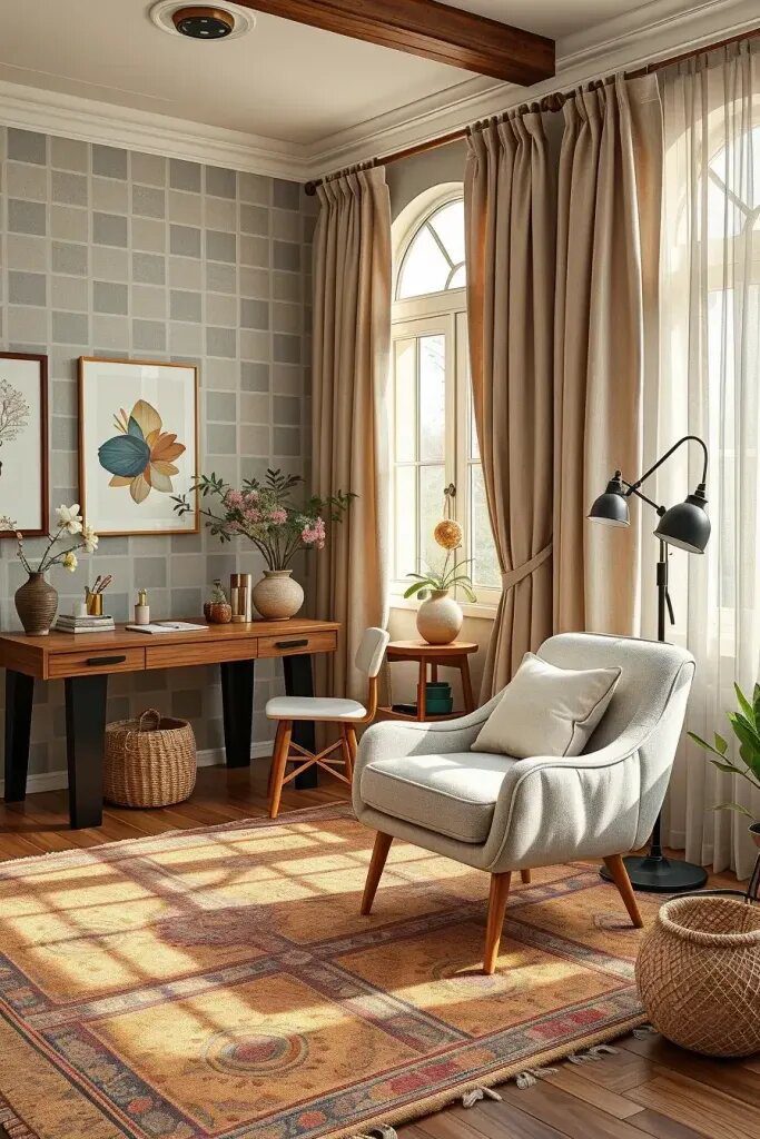 Mixing Textures For A Modern Home Office