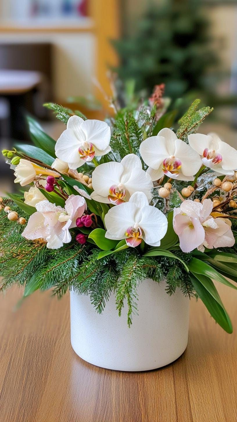 12. Frosty Orchid Centerpiece Ideas