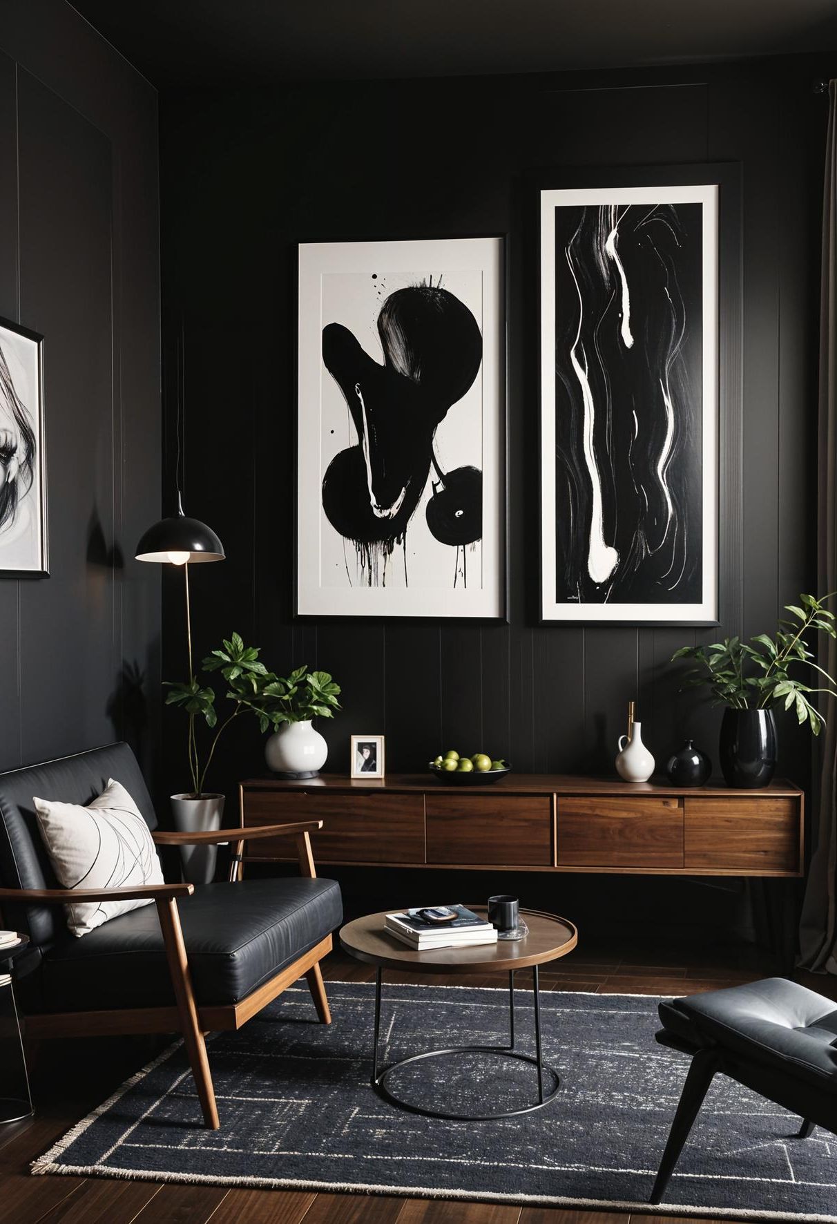2. Moody Art Gallery Accent Wall - photo 4