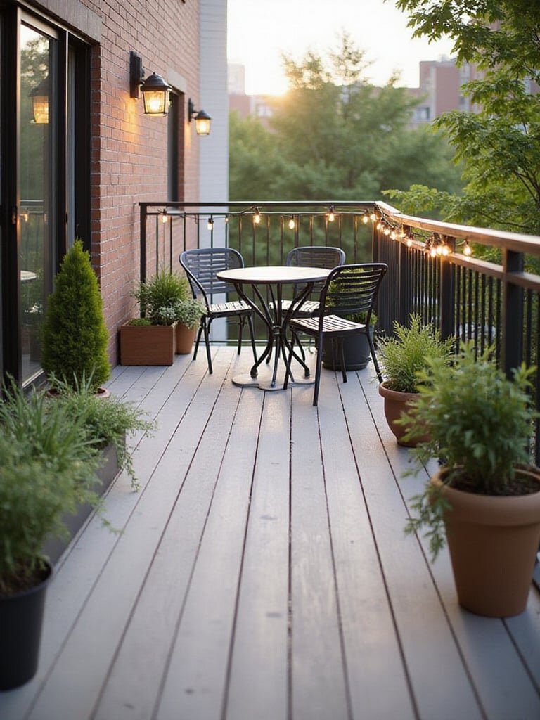 8. Turn a Small Balcony into a Deck Retreat