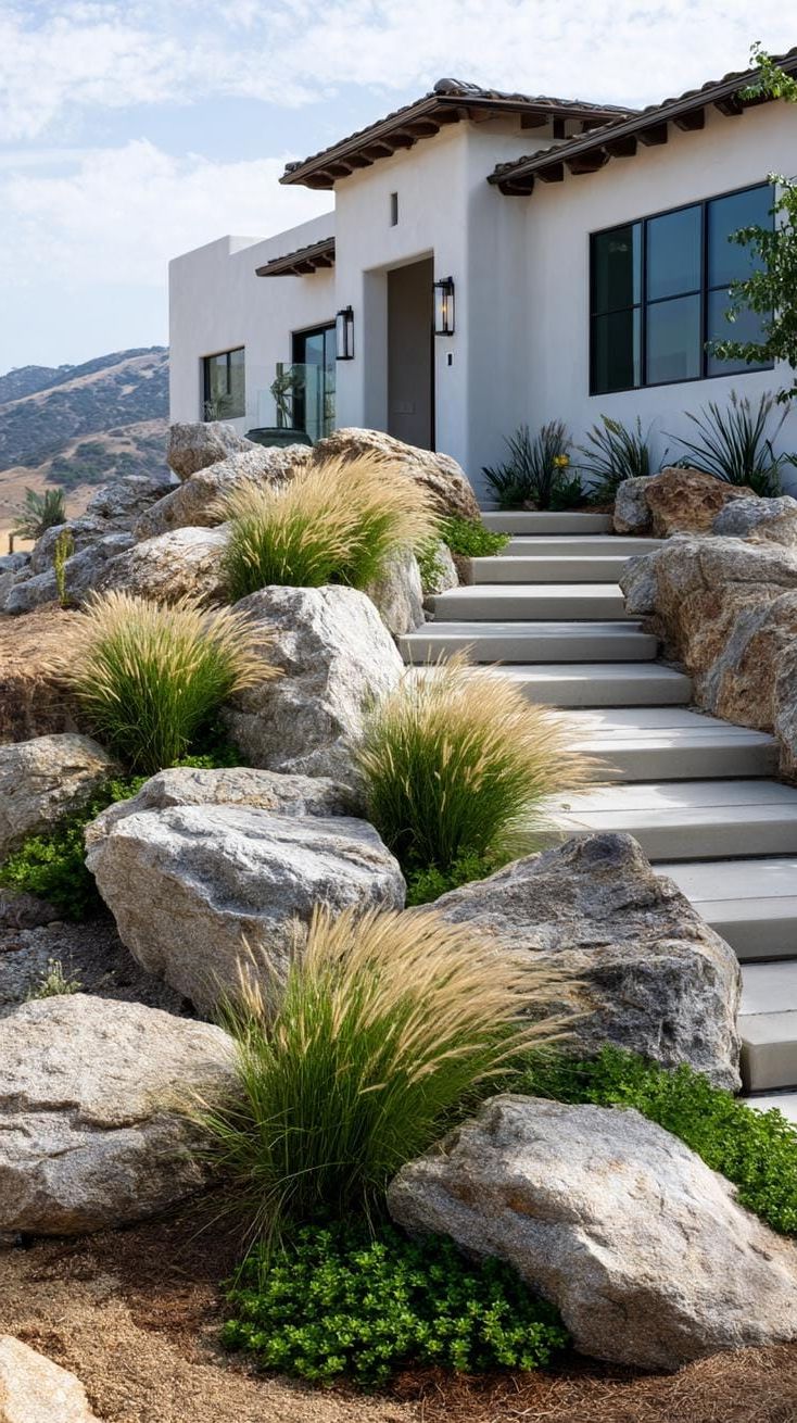 16. Ornamental Grasses on a Rocky Slope - photo 3