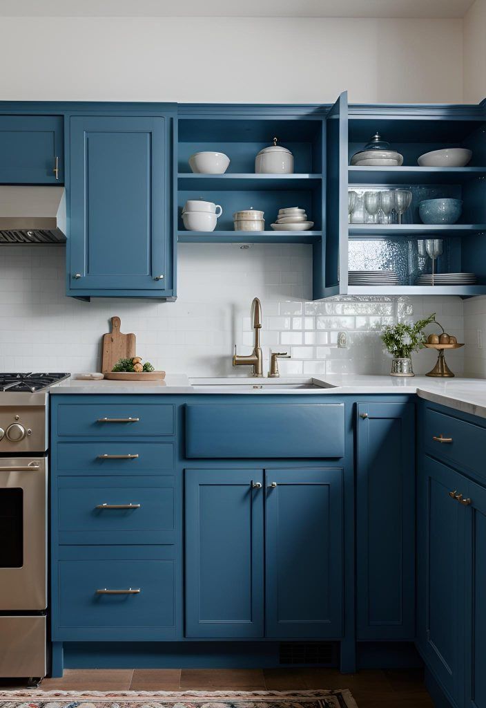 13. Denim Blue Cabinet Style Trend - photo 2