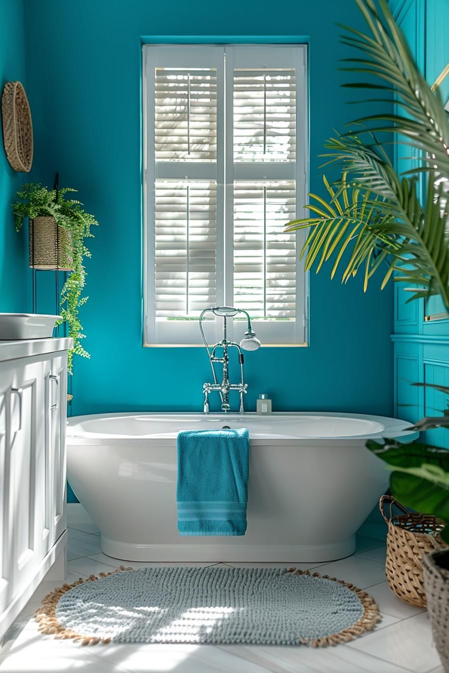 8. Turquoise Refresh for Bathroom Walls - photo 2