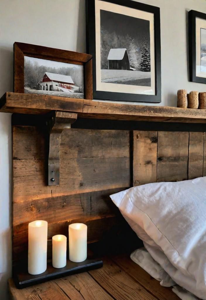 29. Barn Beam Mantel for Displaying Photos