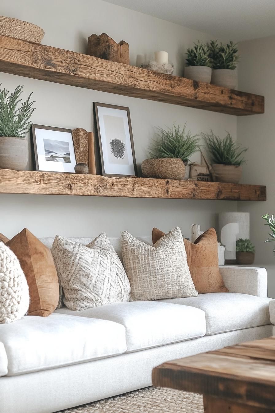 15. Rustic Wood Shelf Inspiration - photo 2