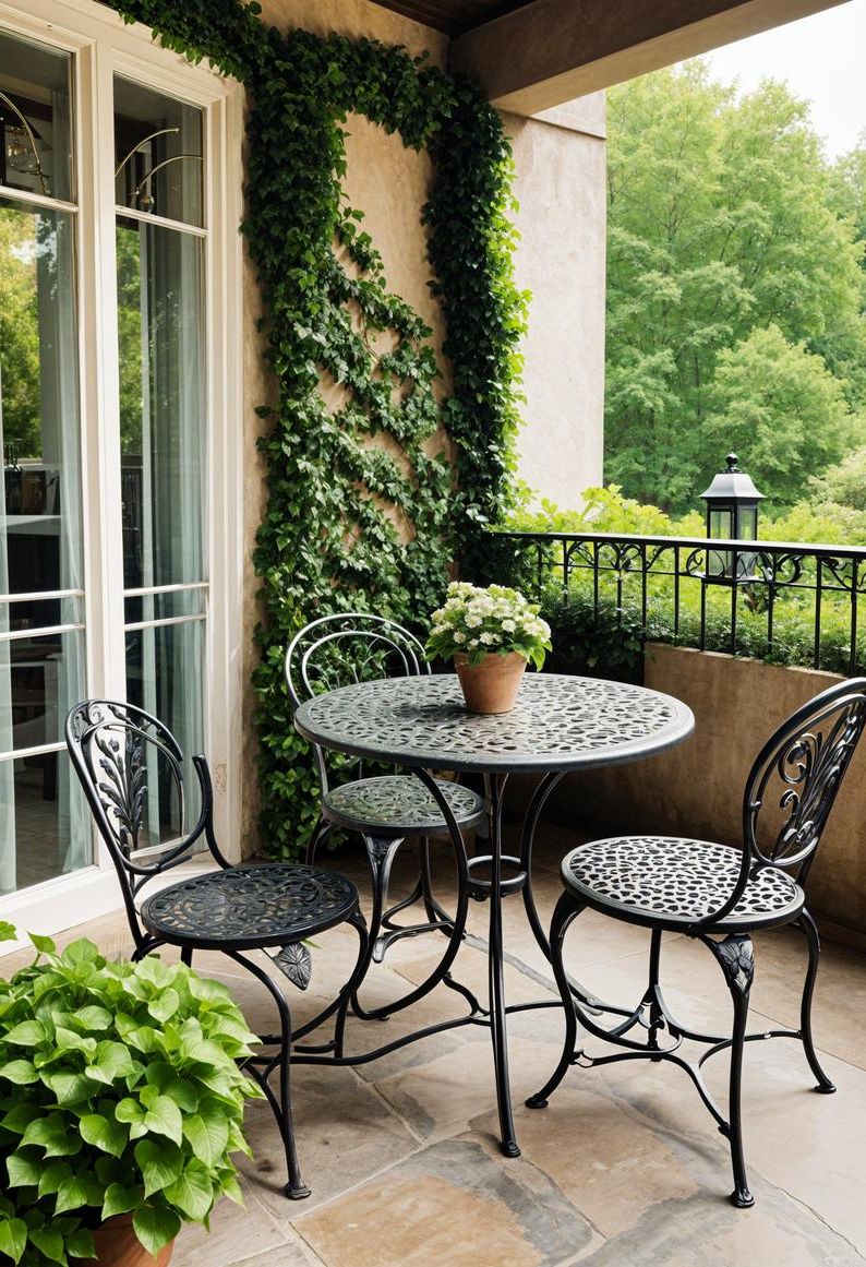 6. Classic Wrought Iron Bistro Sets