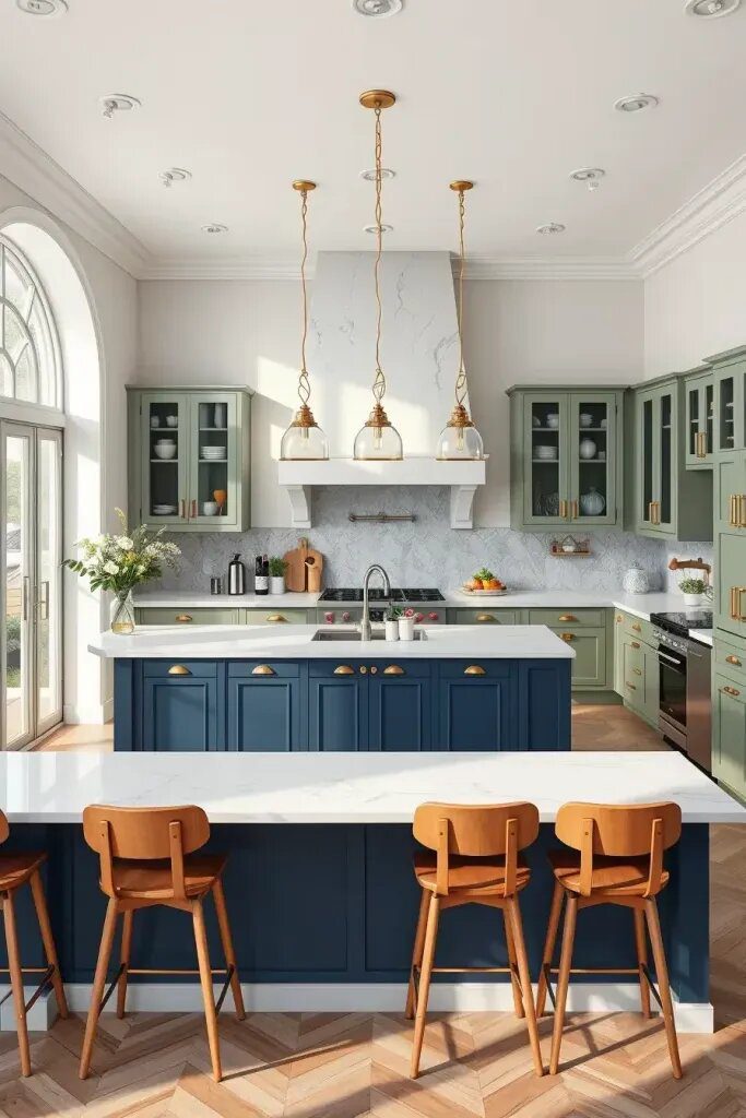 Sage and Blue Pairing for a Modern Kitchen - photo 2