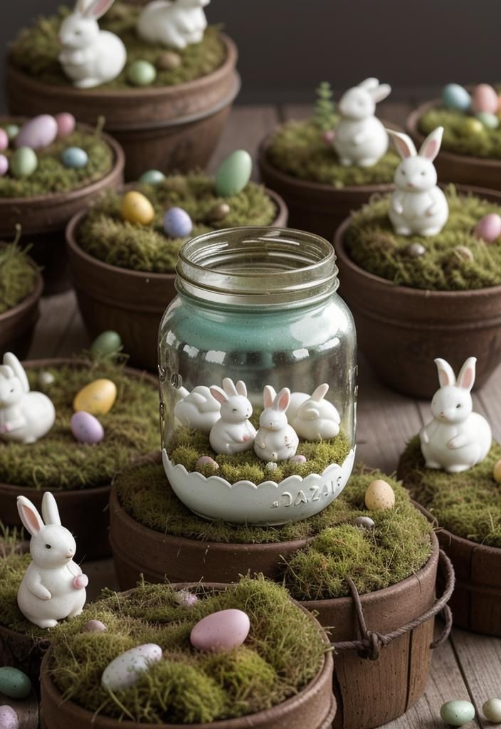 9. Mini Easter Displays in Mason Jars - photo 2