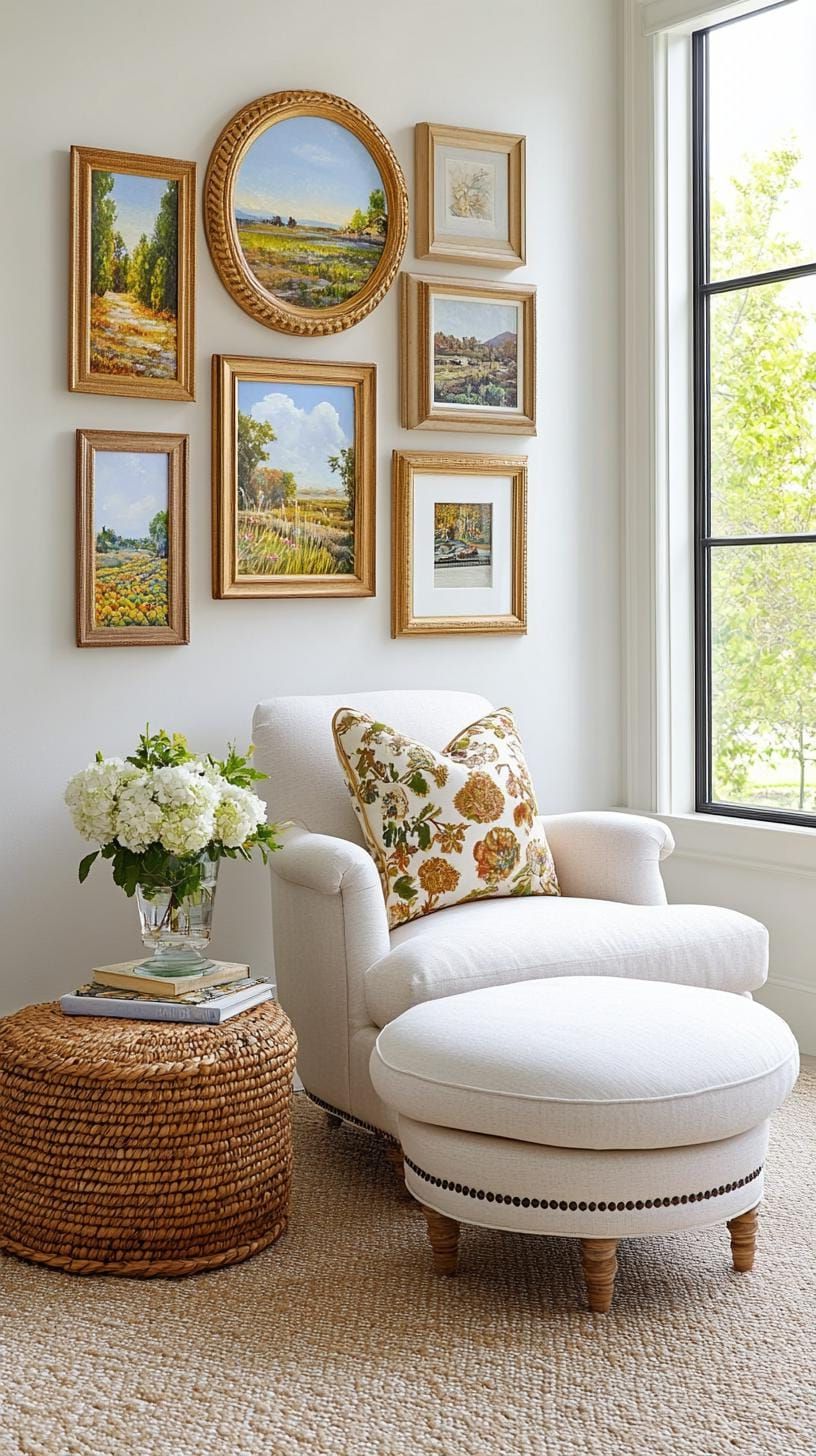 18. Botanical Art Paired with Wood and Gold Frames - photo 3