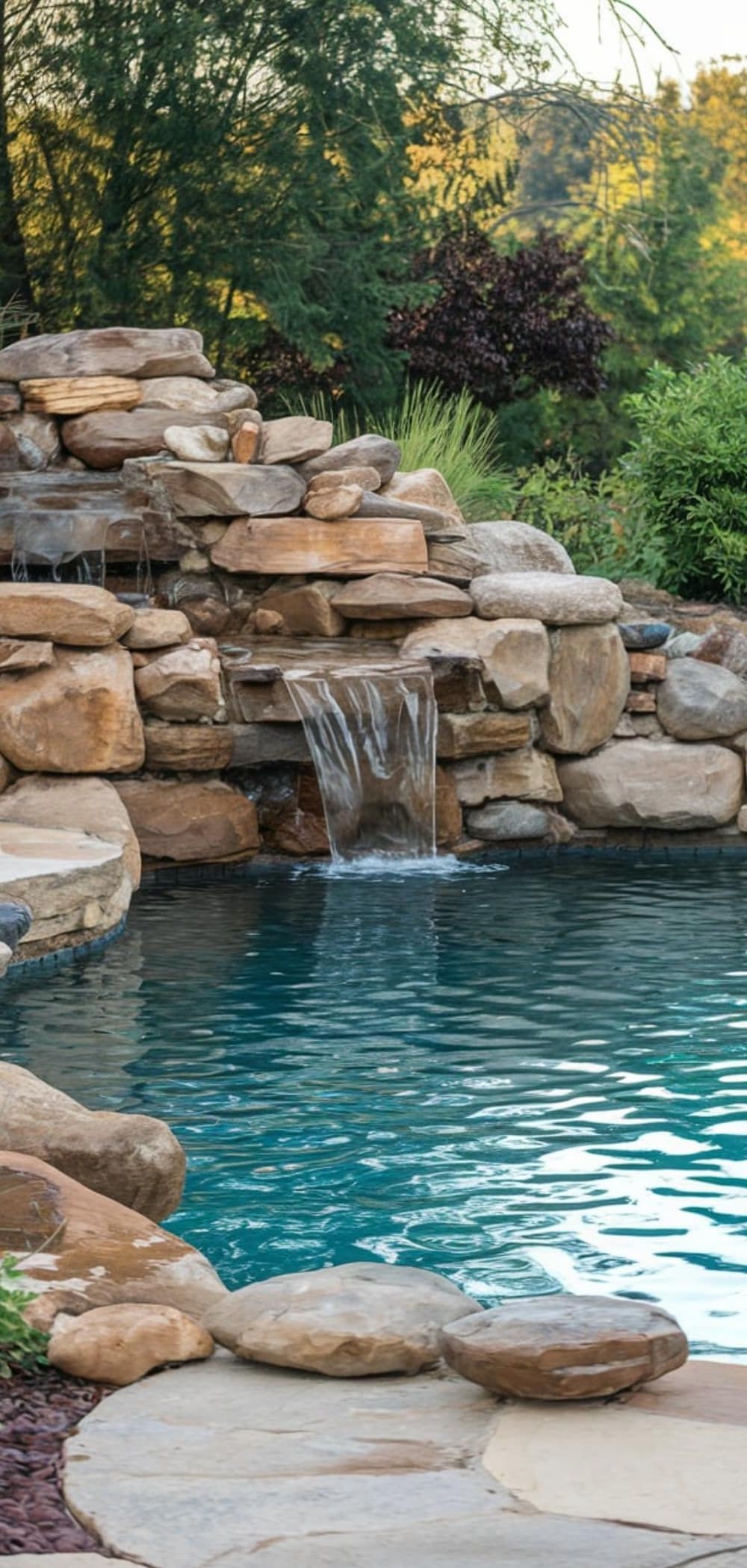 2. Natural Rock Pools for Rustic Charm