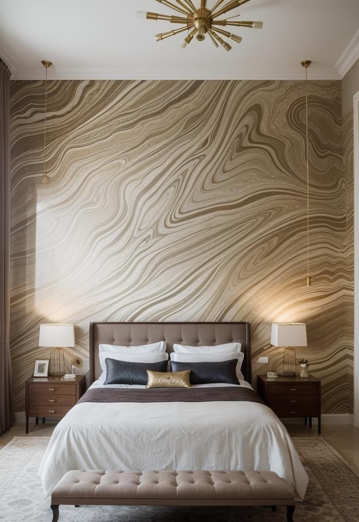 35. Elegant Marbled Wall Painting - photo 3
