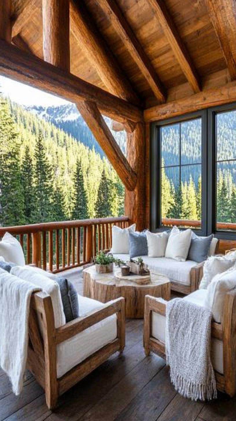 3. Rustic Wood Paneling for a Forest-Inspired Porch - photo 3