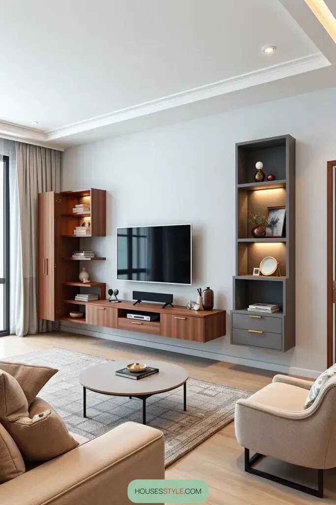 Sleek Entertainment Units That Keep Clutter Hidden