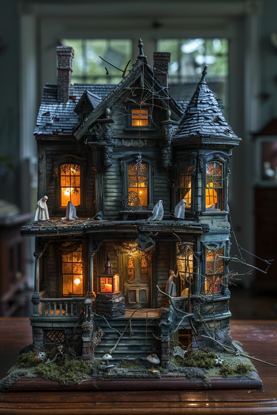 3. Spooky Dollhouse Halloween Decor - photo 2