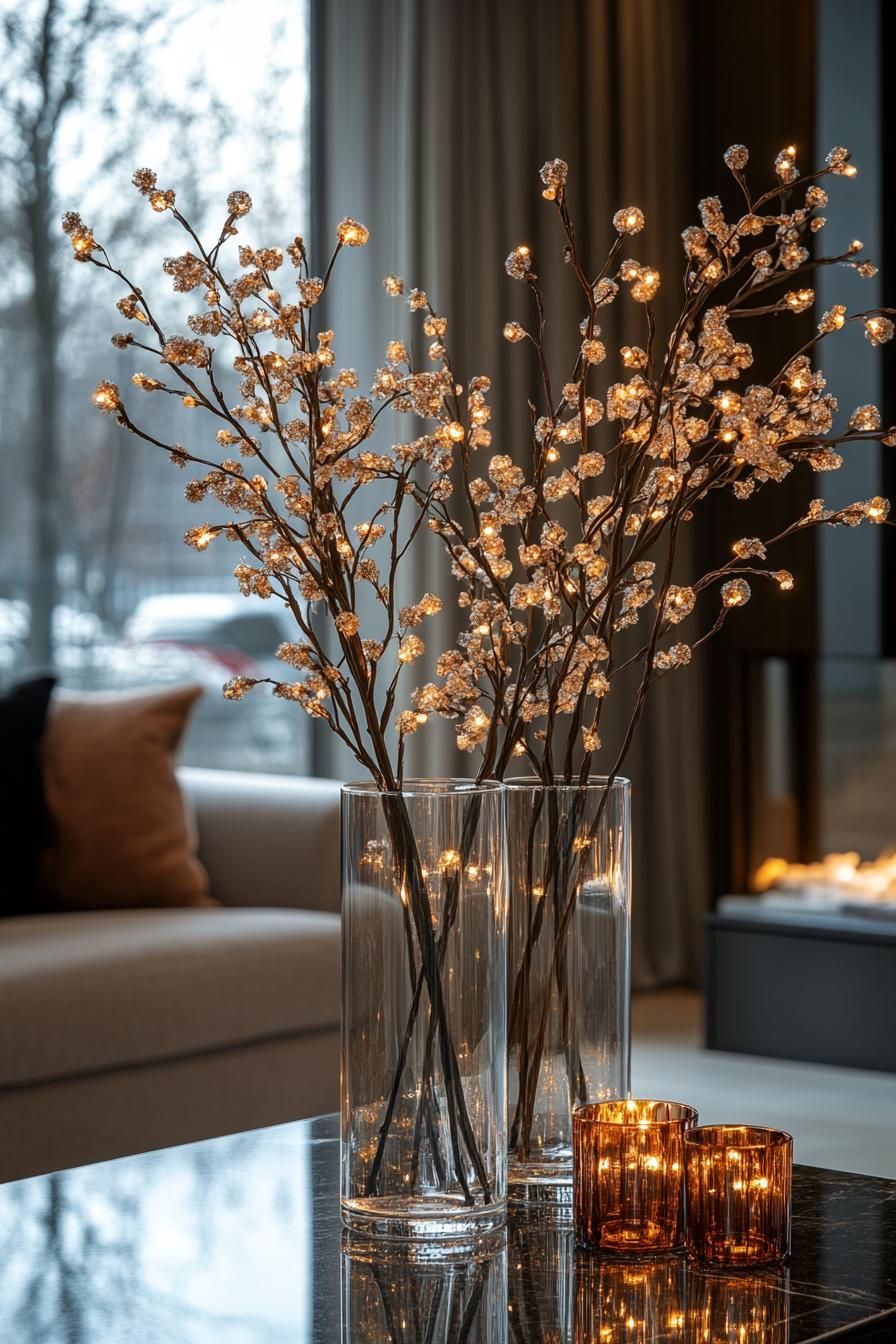 7. Glowing Branch Vase Decor Ideas - photo 2