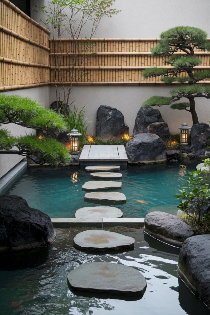 12. Tranquil Oasis: Japanese Zen Garden Pool