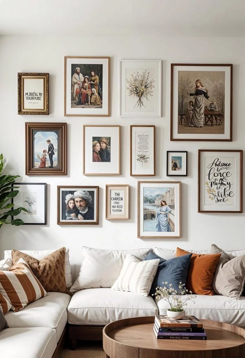 4. Eclectic Frame Gallery Wall Inspiration