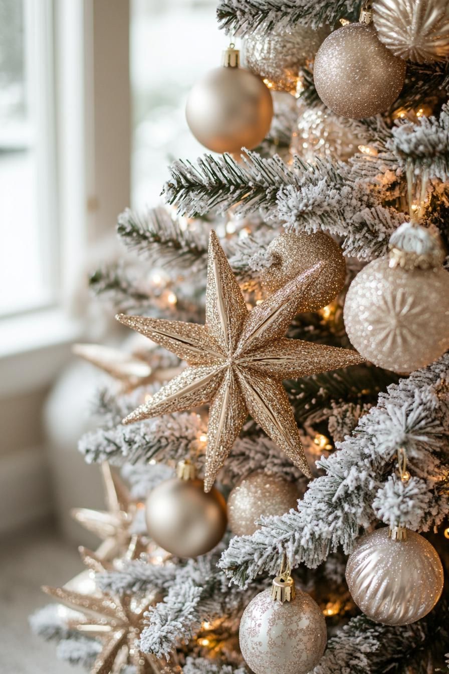 7. Shimmering Champagne Tinsel Garland Ideas