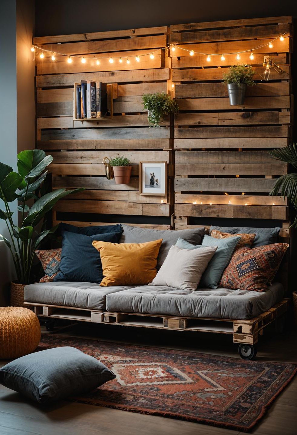 41. DIY Pallet Shelf Book Niche