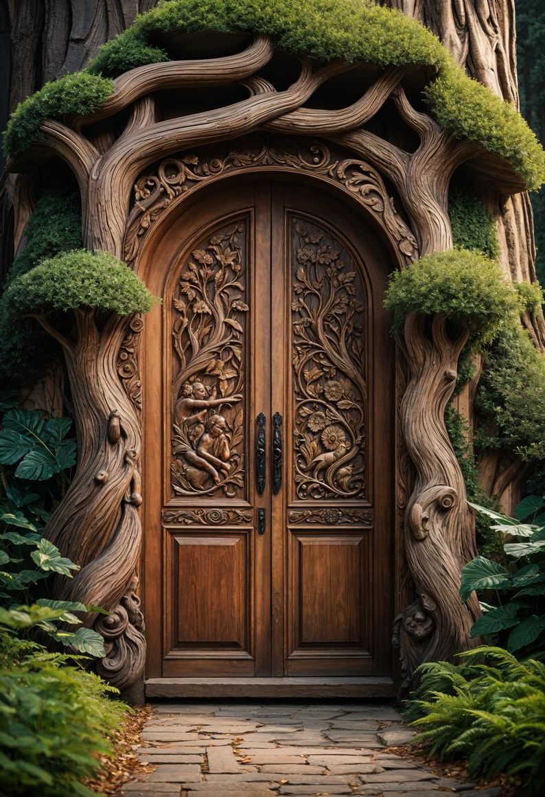 16. Carved Fairy-Tale Door Design - photo 2
