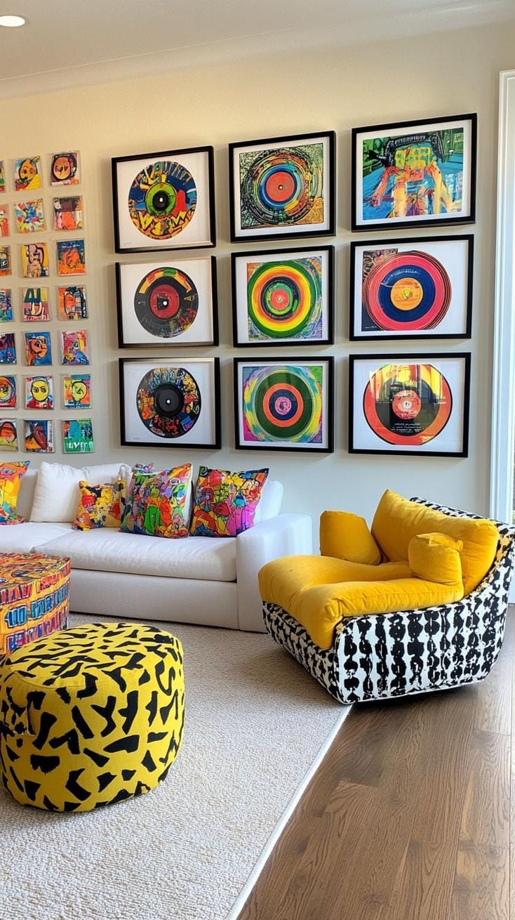 27. Framed Vintage Vinyl Record Cover Display - photo 4