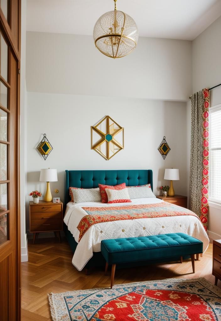 5. Mid-Century Teak Bedroom Style