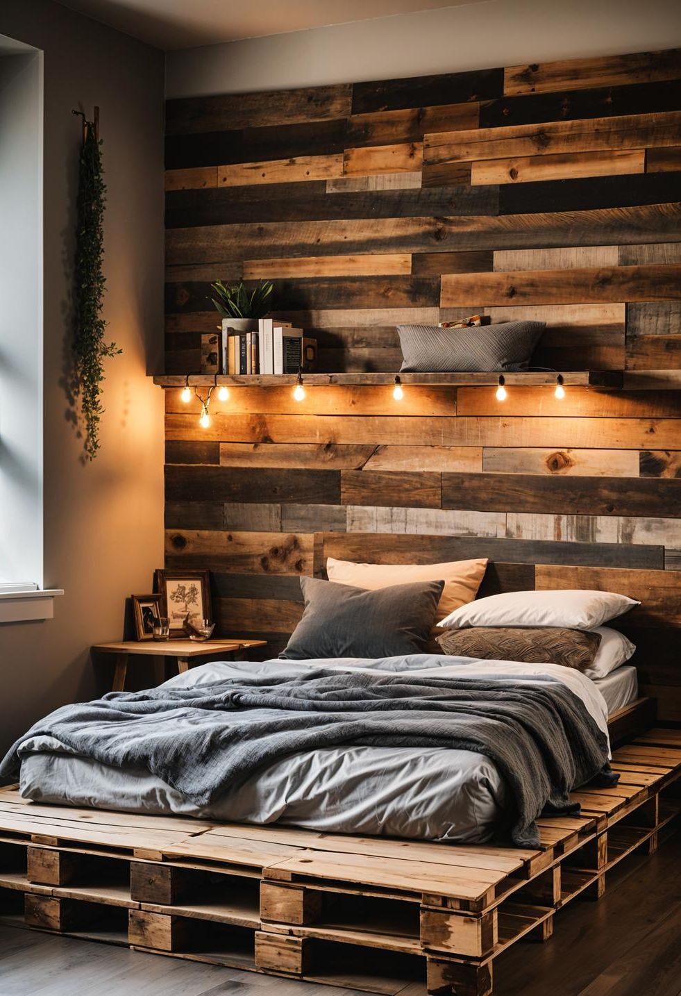 18. DIY Pallet Bed Frame Build