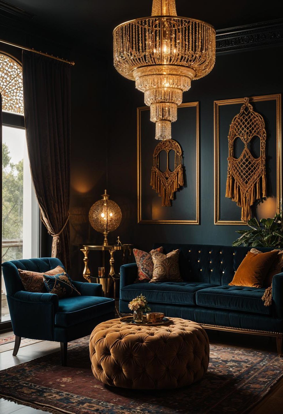 27. Glam Retro Boho Decor