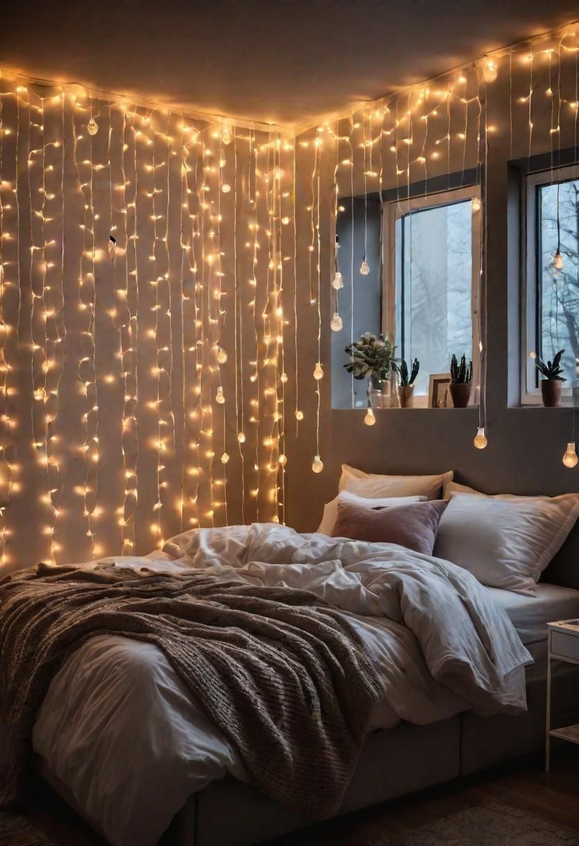 1. Fairy Light Wall Art
