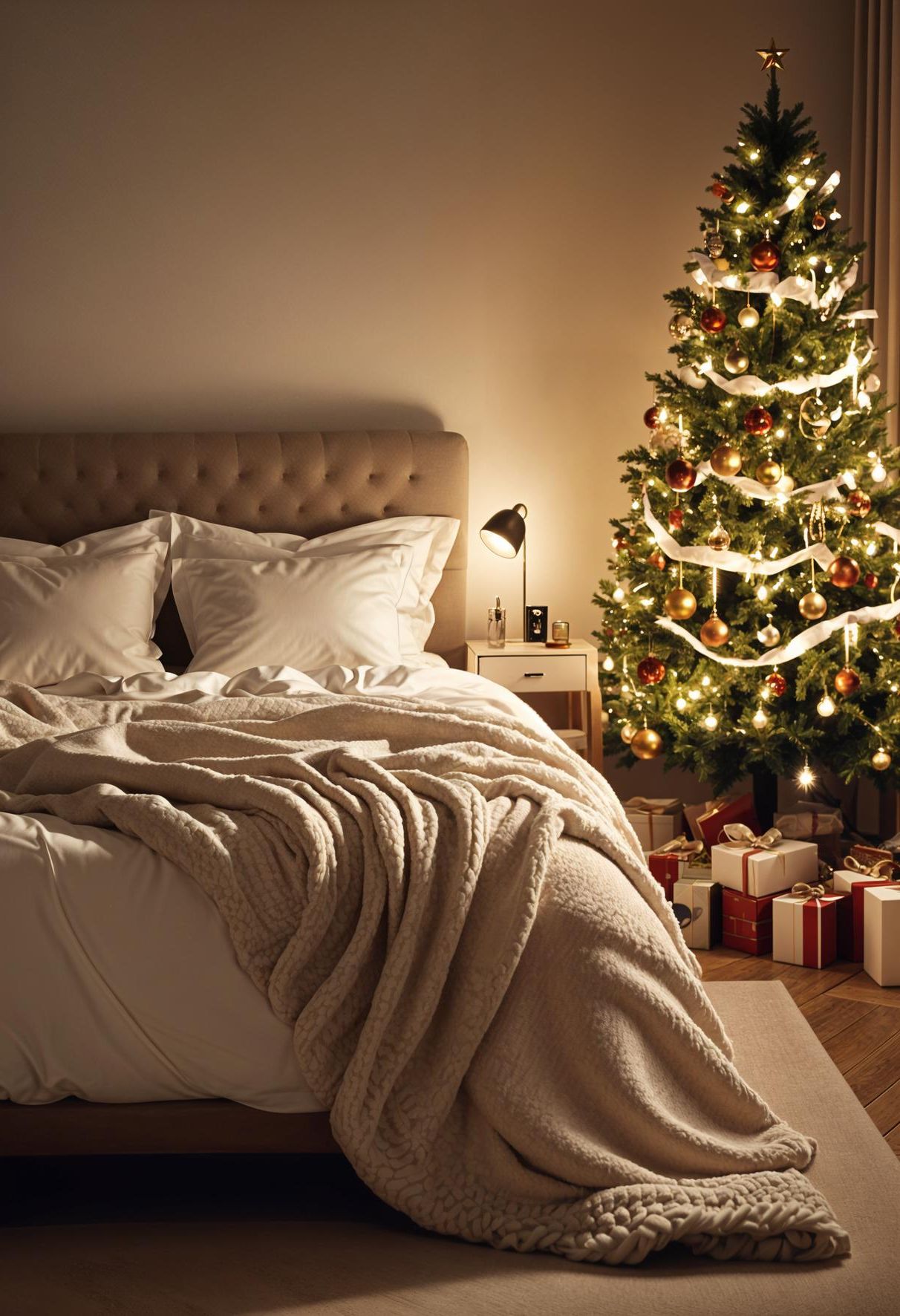 17. Cozy Blanket Ideas for Christmas Bedrooms - photo 2